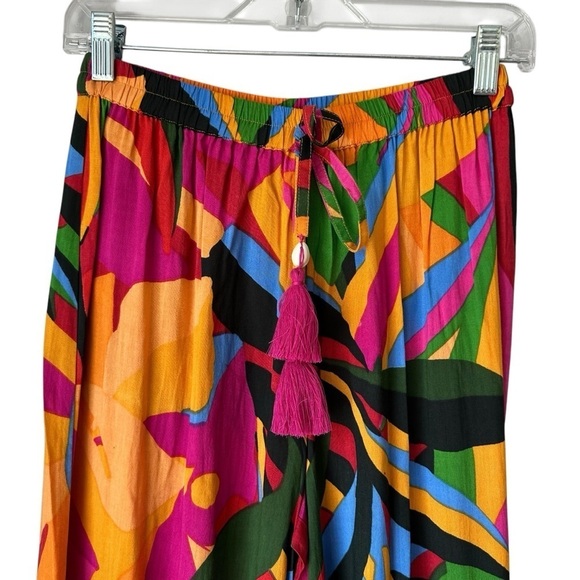 True Destinations Tropical Abstract Wide Leg Pants, Medium - Picture 2 of 7